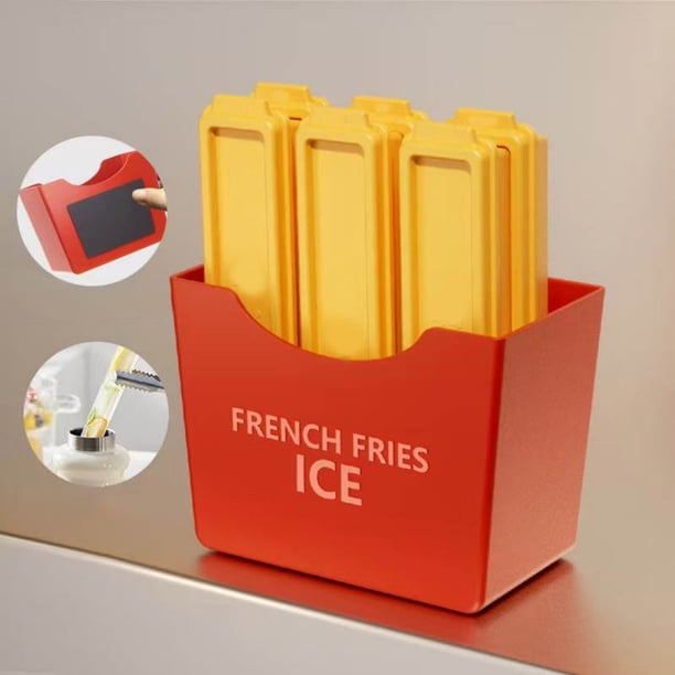 Enrejado de hielo, vaso para cubitos de hielo, máquina mágica para hacer cubitos de hielo, bandejas fáciles de usar para cubitos de hielo, 2 piezas de silicona de grado alimenticio para hacer papas fr