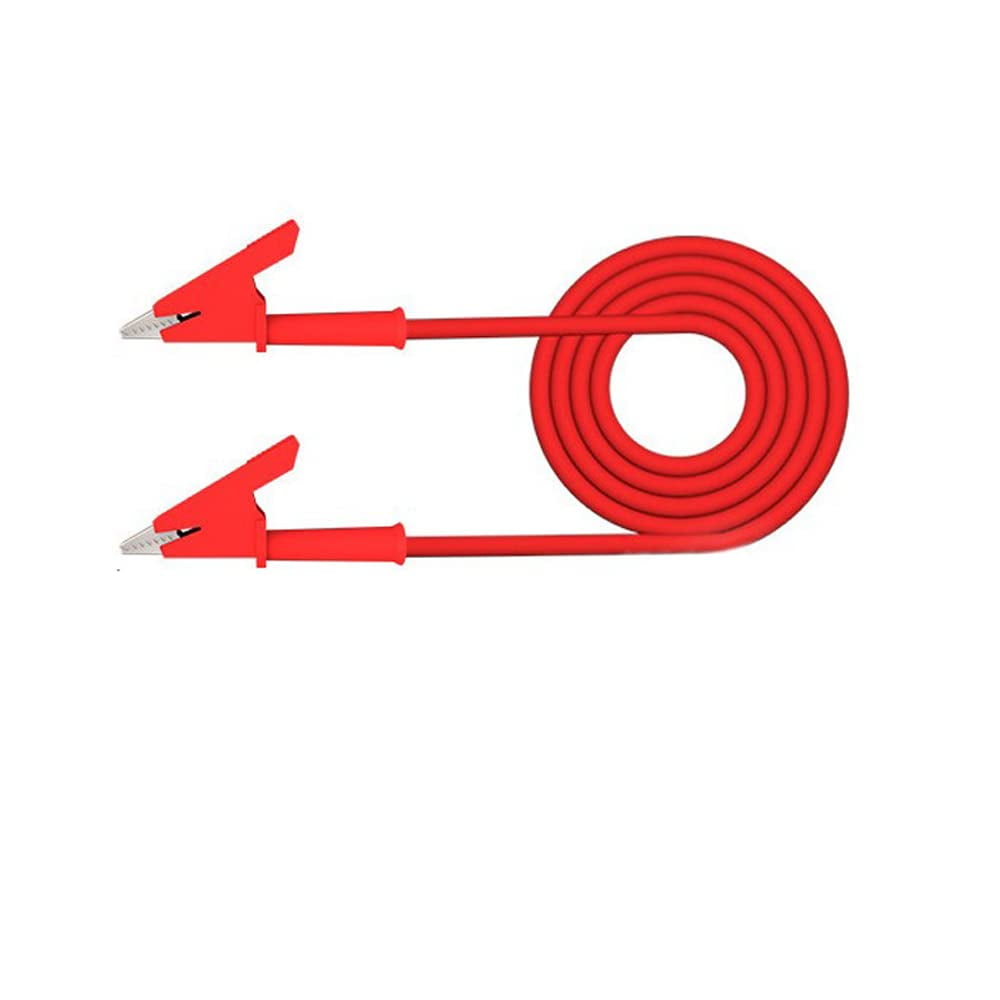 Treedix 5PCS Alligator Clips Test Leads Dual Ended Crocodile Wire Cable with Insulators Clips Test Flexible Copper Cable for Electrical Testing 3.3ft/1m 5 Colors
