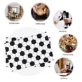 thumbnail image 6 of Rocae Soccer Ball Printed Heat Resistant Place Mats,Classic Hemstitch Cloth Fabric Placemats Imitation Linen Place Mat Table Mats 18x12 inch, 6 of 9