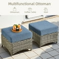 thumbnail image 5 of Ovios 8 Pieces Outdoor Patio Sectional Furniture All-Weather Rattan Wicker Conversation with Swivel Glider Rocking Chair Patio Sofa Outdoor Chairs for Backyard Balcony, 5 of 9