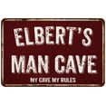 thumbnail image 1 of ELBERT'S Man Cave Red Grunge Sign 8 x 12 High Gloss Metal Sign 208120003275, 1 of 1