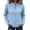 Blue, variant on Ke1Clo Corduroy Jacket for Women Casual Fashion Zip Up Long Sleeve Cardigan Flowy Slim Fall Winter Comfy Coat Black L