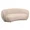 Beige, variant on LeisureMod Faze Modern 3-Seater Velvet Sofa with Curved Backrest and Pine Wood Base for Living Rooms, Offices, or Lounges