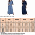 thumbnail image 2 of Ladies Jean Dresses Long Sleeve Denim Shirt Dress Women Travel Single Breasted, 2 of 5