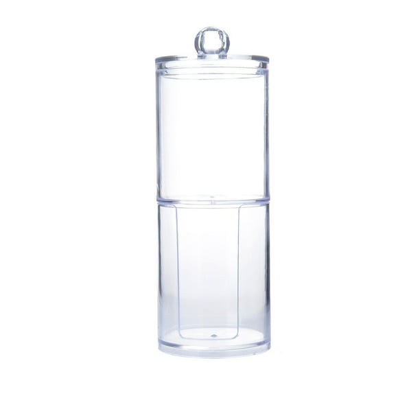 Almohadillas De Algodón Transparentes 2 En 1, Caja De Almacenamiento De Bastoncillos De Algodón, Estuche Organizador De Maquillaje Cosmético Transparente Yuarrent HA028901-00