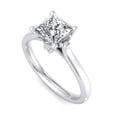 thumbnail image 3 of Empire Jewelry 14K White Gold Plated Ring - 1.6 Ct Princess Cut Moissanite - Simple Solitaire Ring for Women - Perfect Engagement Ring Gift for Her, 3 of 3