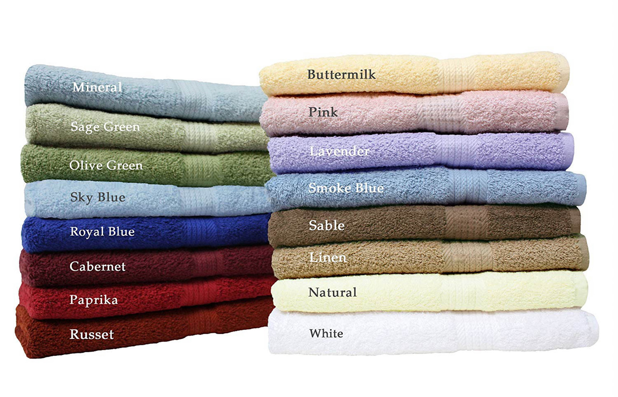 6Piece Buttermilk Yellow Bath Towel Set 52"