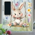 thumbnail image 6 of Easter Window Cling Stickers, Cute Bunny on Swing Tree Decal, Reusable Static Cling Window Decor for Easter Spring Home Party Decorations, 11.8x11.8 Inches, 6 of 9