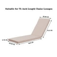 thumbnail image 2 of Unique Choice 2-pcs Chaise Lounge Cushion,74.4"L x 22.05"W x 2.76"H Outdoor Indoor Polyester Chair Cushion,Color Khaki, 2 of 6