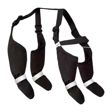 Dog Suspender Boots Tall Dog Boots Anti-Slip Fall Waterproof Dog Shoes Leggings Adjustable Suspender Boots Dogs Winter Snow Rain Hiking Paws Protector Dog Rain Shoes Black L
