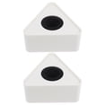 thumbnail image 3 of SHISUYAN 2pcs Microphone Logo Flag Box Triangular Interview Logo Portable ABS Injection Mic Microphone Flag Station Log White, 3 of 7