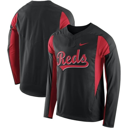 Cincinnati Reds Nike Long Sleeve Windbreaker Jacket - Black - L