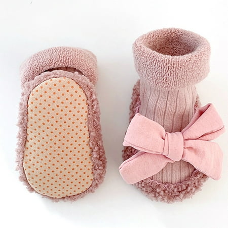 

Toddler Shoes Autumn and Winter Floor Thickened In Autumn and Winter Cartoon Dispensing Socks Girl Shoes