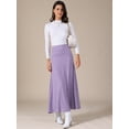 thumbnail image 3 of DARING DIVA Women's Foldable High Waist Flowy Flare Maxi Skirts XS Purple, 3 of 6