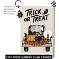 thumbnail image 4 of Jackmold Happy Halloween Truck Polka Dot Pumpkin Garden Flag Vertical Double Sized, Trick or Treat Spider Web Witch Hat Yard Outdoor Decoration 12.5 x 18 Inch, 4 of 5