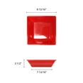 thumbnail image 2 of Excellante Passion Red Melamine Dinnerware Collection 80 Oz, 10" X 10" Square Bowl, 2 1/2" Deep, Comes in Each, 2 of 2