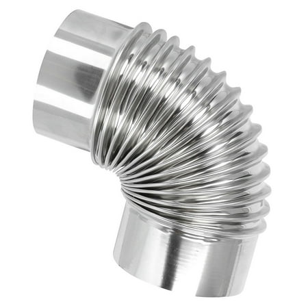 

Elbow 90 Degree Chimney Stainless Steel Flue Extension 90° Stove Furnace Tube Metal