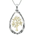 thumbnail image 2 of Golden Drop-shaped Crystal Tree of Life Necklace for Women - Alloy Religious Dolphin Pendant with 41cm+7cm Extend Chain, Fashion Jewelry for Work, Vacation & Party, 2 of 4