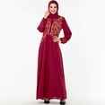 thumbnail image 5 of Women Middle Eastern Fashion Heavy Industries Embroidered Casual Long Sleeve Dress (excluding Headscarf), 5 of 9