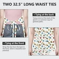 thumbnail image 6 of Cartoon Construction Vehicles Trees Apron-Garden Aprons for Women with Pockets-Cotton Linen Waterproof Kitchen Cooking Gardening Aprons Adjustable for Kitchen,Cooking,BBQ and Salon 33x27 Inch, 6 of 7