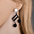 thumbnail image 4 of Qarigey 1 Pair Musical Note Women Earring Work Fashion Asymmetric Ear Dancing Daily Decoration Jewellery Metal Earrings Casual 2.1x1.8 cm 2piezas, 4 of 6