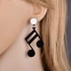 thumbnail image 4 of Qarigey 1 Pair Musical Note Women Earring Work Fashion Asymmetric Ear Dancing Daily Decoration Jewellery Metal Earrings Casual Type2 NO2, 4 of 6