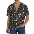 thumbnail image 3 of Xecao offers the Mushroom for Men's Casual Short-sleeved Shirt, a button-up collared shirt with a pocket, perfect for beach vacations and yacht travel in the XX-Large size., 3 of 7