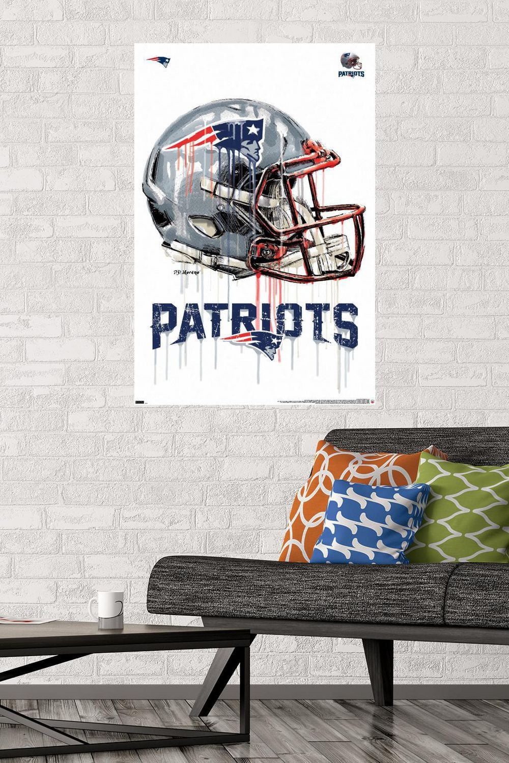 NFL New England Patriots - Drip Helmet 20 Wall Poster