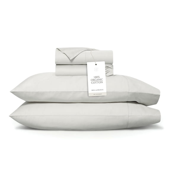 Juego de sábanas BOLL & BRANCH Signature Hemmed King Mist Organic
