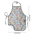 thumbnail image 4 of Naloa 1Pack Adjustable Bib Apron Waterdrop Resistant Cooking Kitchen Aprons for Women Men Chef, Summer Time With Gnome Print, 4 of 5