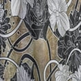 thumbnail image 4 of Designart 'Black Roses On Brown With White Drawn Flowers' Floral Curtain Panel, 4 of 5
