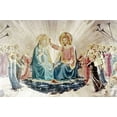 thumbnail image 2 of Angelico, Fra 18x13 White Modern Wood Framed Museum Art Print Titled - Coronation of The Virgin - Detail, 2 of 4