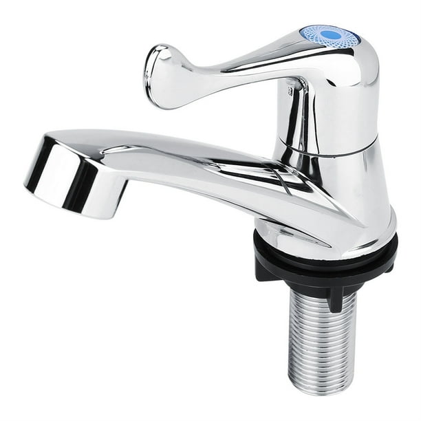 Grifo de agua fría simple de plástico ABS, accesorio para lavabo de baño, fregadero de cocina (cola G1/2)