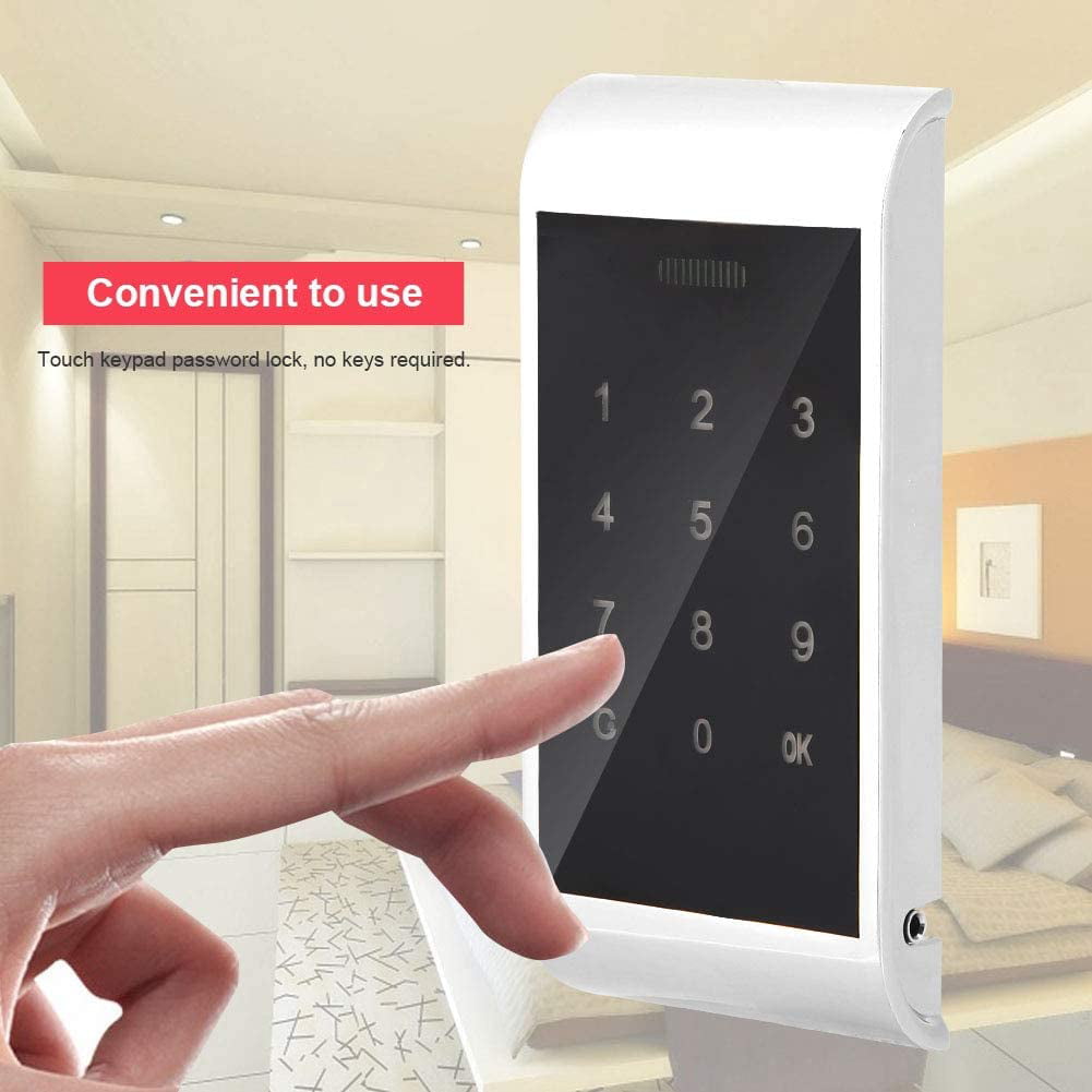 Touch Keypad Digital Coded Lock for Cabinets Drawers School Lockers Easy-Install 