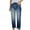 Dark Blue, variant on Women's Ripped Boyfriend Jeans Stretch Distressed Jeans Capri Mom Jean with Hole Light Blue M