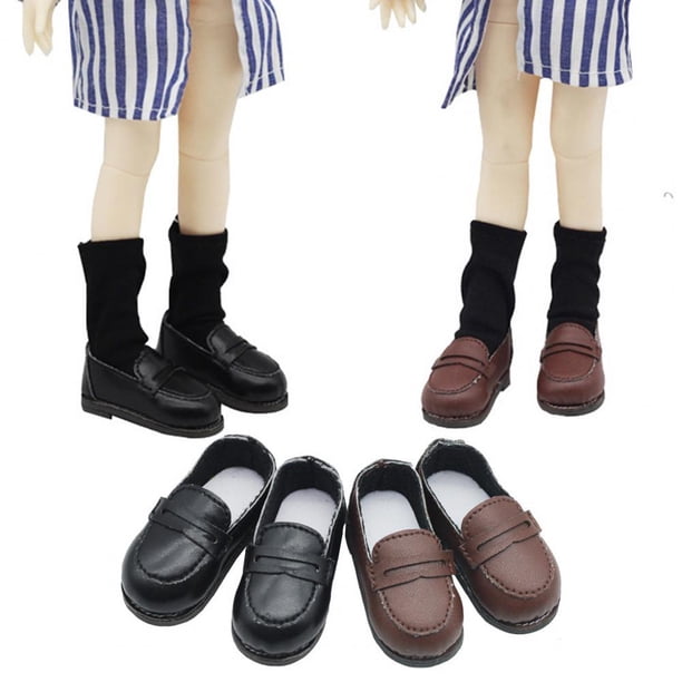 Pair Cute Baby Doll Shoes Toy Doll Shoes Colorful Trendy Funny Decorative Faux Leather Girl Doll Shoes for Decoration heqiyong LED