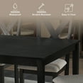 thumbnail image 5 of Kithkasa Dining Table for 4-6,60" Modern Rectangular Kitchen Table with Sturdy Wood Frame & Rustic Black Finish, Kitchen Furniture for Home, Dining Room, Black, 5 of 6