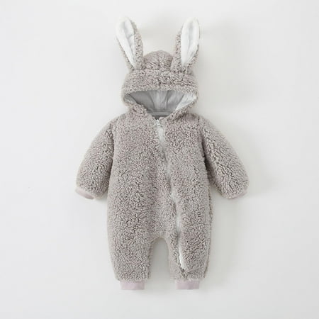 

Simplmasygenix Children s Day Baby Romper Clearance Toddler Baby Boy Girls Color Plush Cute Rabbit Ears Winter Thick Jumpsuit Romper