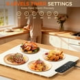 thumbnail image 5 of Warming Mat for Food, Electric Warming Tray with 6-Level Temperature and Hours Setting, Waterproof Food Warmer for Party, Kitchen, Beige, 5 of 9