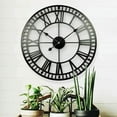 thumbnail image 1 of Weatherproof Garden Clock Retro Vintage Style Numerals Simple Iron Work Silent Battery Operated Outdoor Clock 40cm, 1 of 5