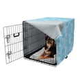 thumbnail image 2 of Mosaic Dog Crate Cover, Antique Retro Style Flower Bouquets Motif of Classic Rococo Effects Feminine, Easy to Use Pet Kennel Cover Small Dogs Puppies Kittens, 7 Sizes, Pale Azure Blue, by Ambesonne, 2 of 6