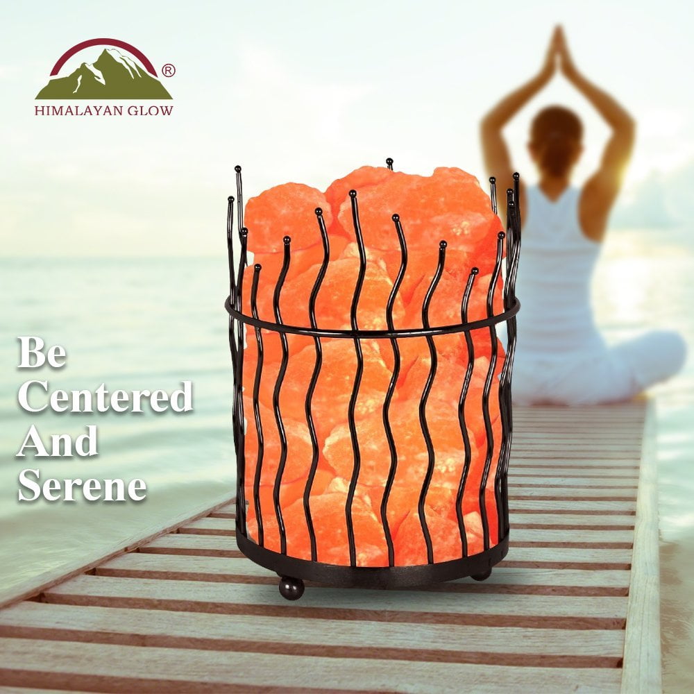 Himalayan Glow Natural Salt Pillar Basket Night Lamp With