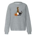 thumbnail image 6 of FASHOFT Cute Halloween Sweatshirts for Women Ghost Graphic Oversized Sweater Long Sleeve Crew Neck Pullover Tops Fall Winter Casual Holiday Hoodie Grey M, 6 of 6