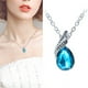 thumbnail image 3 of Collar de cristal con cadena clavicular y colgante accesorio en forma de hoja, 3 of 8