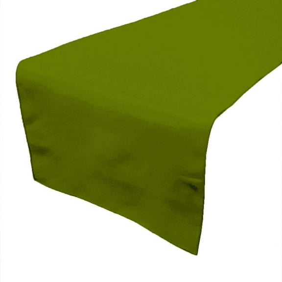 Poplin Table Runner Solid Moss Green