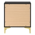 thumbnail image 5 of HomeStock French Flair Jet Black 21.75 x 15.75 x 24.75 inch Nightstand with 2 Drawers Gold Handles and Bracket Legs for Glamorous Appeal, 5 of 10
