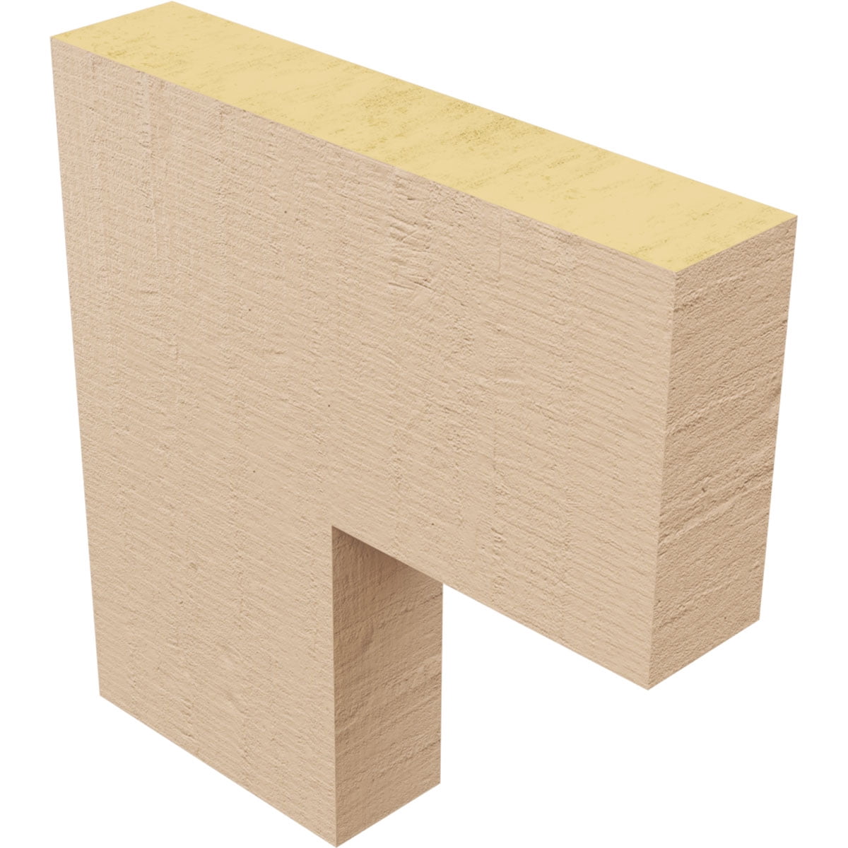 2"W x 10"D x 10"H Thin Chapel Hill Rough Cedar Woodgrain TimberThane Corbel, Primed Tan