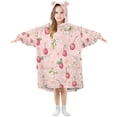 thumbnail image 5 of BZSMCE Wearable Blanket Hoodie Fashion Cherry Blossom Delight Home Wear, 5 of 7
