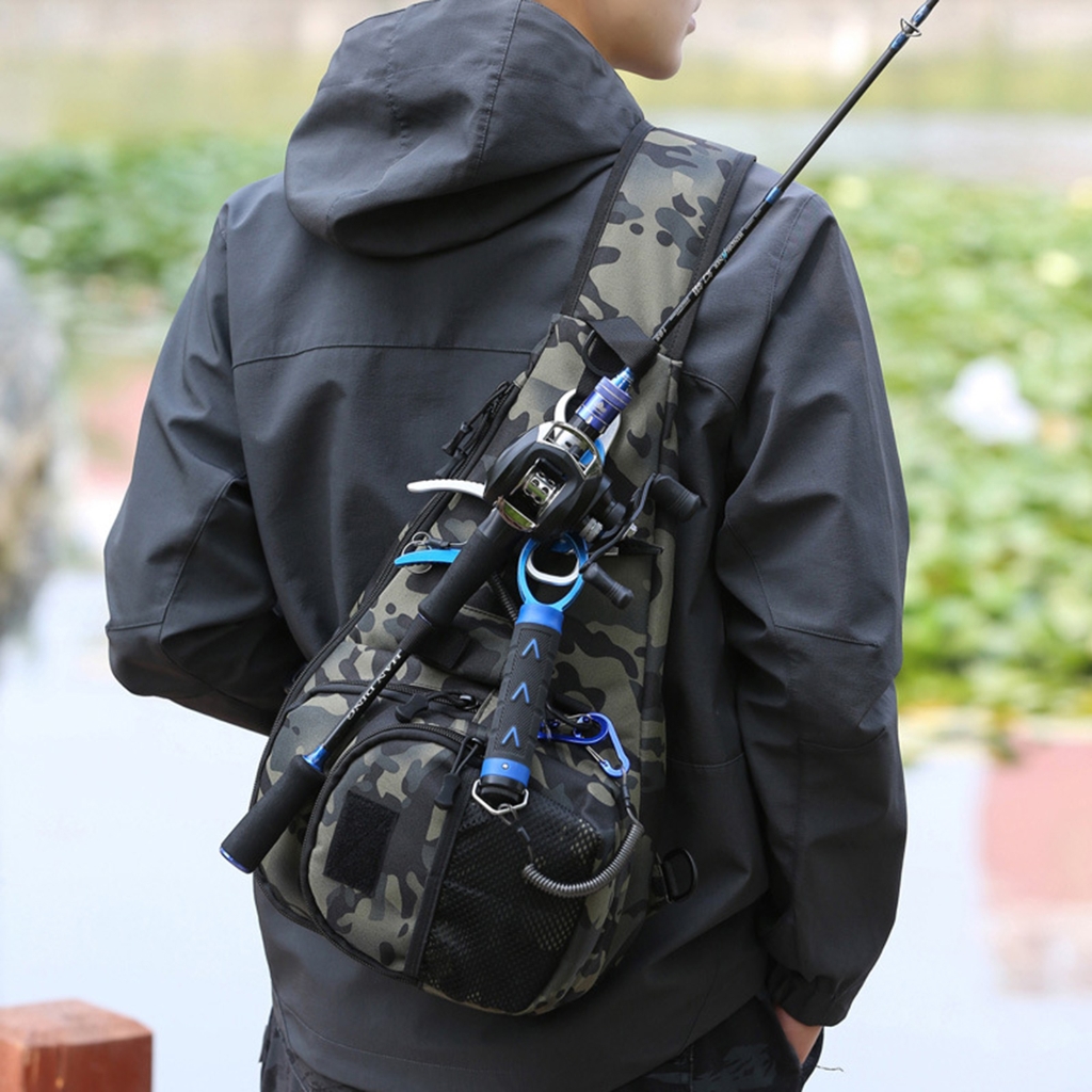 Oasiva Fishing Lures Backpack Hiking Hunting Camping Fishing Gear Shoulder Bag Tackle Storage Bag Lightweight Fishing Chest Bag