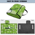 thumbnail image 5 of COEQINE Bag-Style Foldable Golf Cart Seat Cover, Compact Carry Design with Handle, Universal 51.2"x30.3" for Most 2-Seaters, Quilted Polyester, 4 Front Pockets, Green Golf Grit Print, 5 of 8